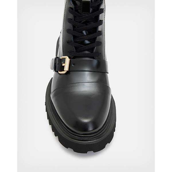 Allsaints Australia Womens Tori Leather Boots Black/Brass AU08-795